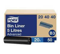 TORK Advanced 204040 Sacchetto per rifiuti 5 l Plastica Nero 1000 pz.