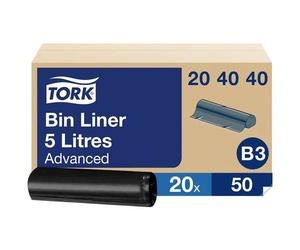 TORK 204040 Advanced Sacchetto per rifiuti 5 l Plastica Nero 1000 pz.