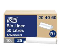 TORK 204060 Sacchetto per rifiuti 50 l Trasparente 250 pz.