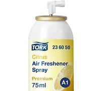Tork 236050 Deodorante Spray Premium Citrus (Limone) / Ricarica da 75 ml per dispenser, compatibile con sistema A1, numero di dosi: 3000