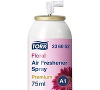 Tork 236052 Deodorante Spray Premium Floreale / Ricarica da 75 ml per dispenser, compatibile con sistema A1, numero di dosi: 3000