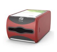 Tork 272512 Dispenser da banco Xpressnap per tovaglioli intercalati, sistema N4, 14,5 cm x 19,1 cm x 30,7 cm (altez. x largh. x profon.), rosso