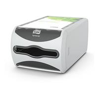 Tork 272513 Dispenser da banco Xpressnap per tovaglioli intercalati, sistema N4, 14,5 cm x 19,1 cm x 30,7 cm (altez. x largh. x profon.), grigio