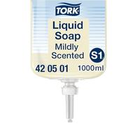 Tork 420501 Sapone liquido delicato Premium, compatibile con sistema S1/S11, idratante e liporestitutivo, 1 x 1000 ml (1000 dosi), colore bianco (perlaceo)