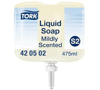 Tork 420502 Sapone liquido delicato Mini Premium, 1 x 475 ml | compatibile con sistema S2, idratante e liporestitutivo, (475 dosi), colore bianco (perlaceo)