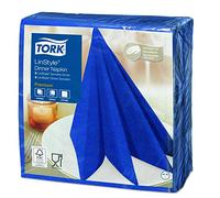 Tork 478856 LinStyle Tovagliolo Dinner blu scuro Premium (piegato in 4), monovelo, 12 pacchi x 50 tovaglioli (600 pz), 39 cm (lungh.) x 39 cm (largh.)