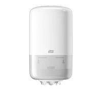 Tork 558000 Dispenser per asciugamani ad estrazione centrale Mini, sistema M1, 32,1 cm x 17,4 cm x 16,5 cm (altez. x largh. x profond.), Elevation design, colore bianco