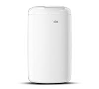 Tork 564000 Cestino rifiuti mini/Cestino spazzatura in plastica, capacità 5 litri, sistema B3, Elevation Design, 33,8 cm x 19 cm x 16 cm (alt. x largh. x prof.), colore bianco