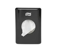 Tork 566008 Dispenser sacchetti igienici/sanitari, sistema B5, 14 cm x 10 cm x 3,6 cm (altez. x largh. x profon.), plastica resistente, Elevation Design, colore nero