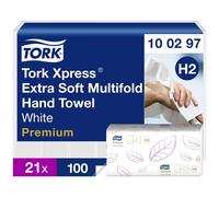 Carta assorbente per le mani Tork Pack Bianco (21 Unità)
