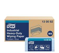 Tork Carta asciugatutto ultraresistente industriale blu W4, protegge le mani, 100 fogli, 130082