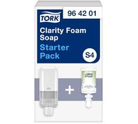 Tork Dispenser sapone a schiuma e disinfettante (Starter Pack), bianco, S4, dispenser + 1 ricarica di sapone a schiuma Limpido, 964201, 6 pezzi