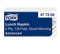 Tork Lunch Tovagliolo Decorativo, piega 1/8, 2 veli, 33 cm x 33 cm, 10 x 200 tovaglioli, 477302