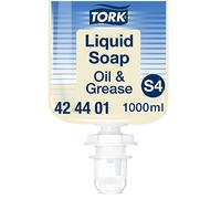 Tork Oil & Grease Sapone liquido S4, Dermatologicamente testato, 6 x 1000ml, 424401
