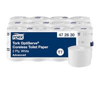 Tork OptiServe Coreless Toilet Paper Bianco T7, Advanced, 2 Ply, 24 x 820 Fogli, 472630