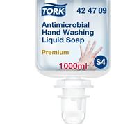 Tork sapone liquido antibatterico igienizzante mani S4, dermatologicamente testato, 1 × 1.000 ml, 424709