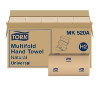 Tork universale MK520 A Multifold Paper asciugamano, velo, 23,2 cm larghezza x 24,1 cm lunghezza, naturale, Green Seal Certified (case of 16 Packs, 250 per confezione, 4,000%)
