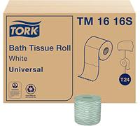 Tork universale TM1616S Bath Tissue roll, 2-ply, 10,2 cm larghezza x 9,5 cm lunghezza, bianco (di 96 rotoli, 500 per roll, 48,000 fogli)