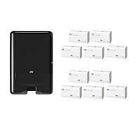 Tork Xpress 552008 Elevation Design - Dispenser per asciugamani pieghevoli H2, design sottile, colore: Nero + 2300 panni