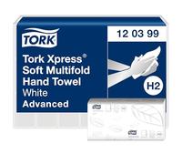 Tork Xpress Asciugamani Multifold Grandi Bianco H2, Avanzato, 2 veli, Assorbente, 21 x 136 Fogli, 120399