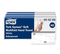 Tork Xpress Asciugamani multipiega Soft Bianco H2, Advanced, 2 veli, piega a Z, assorbente, 3 x 7 x 180 fogli, 600289