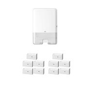 Tork Xpress - Dispenser di asciugamani H2 Multifold nel design dell'Elevation, distributore di assorbenti igienici, Spender + 1360 Tücher, bianco, 1