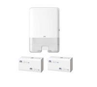 Tork Xpress Multifold 552000 Elevation Design - Distributore di asciugamani H2 per asciugamani pieghevoli a rimozione semplice, bianco (bianco, dispenser + 460 stracci)