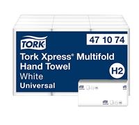 Tork Xpress Multifold Paper Towels 471074 - H2 Universal asciugamani piegati per dispenser di asciugamani - multipiega, 1-ply, bianco - 12 x 250 asciugamani