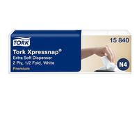 Tork Xpressnap Tovagliolo Extra Soft bianco N4, piegato in 2, 2 veli, 500 tovaglioli, 15840