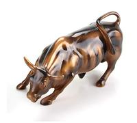 Torkia - Statua in bronzo con licenza ufficiale Wall Street Bull Stock Market NYC (grande)
