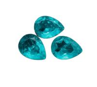 Tormalina Paraiba sintetica blu neon brasiliana gemma sciolta taglio a pera con inclusioni abrasioni naturale varie misure elegante giada semipreziosa retrò orecchino collana fai da te Campione di min