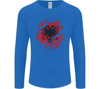 Torn Albania Bandiera Albanese Giorno Calcio Uomo Maniche