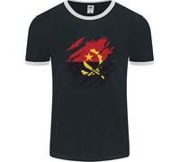 Torn Angola Bandiera Angolano Giorno Calcio Uomo Ringer Fotl