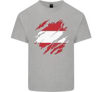 Torn Austria Bandiera Austriaco Giorno Calcio T-Shirt Ragazzi Ragazze