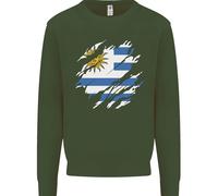 Torn Bandiera Uruguay Uruguaiano Giorno Calcio Uomo Felpa Maglione