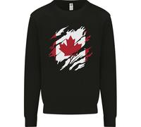 Torn Canada Flag Canadian Day Football Uomo Sweatshirt Jumper