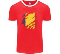 Torn Chad Bandiera Ciad Giorno Calcio Uomo Ringer Fotl