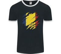 Torn Chad Bandiera Ciad Giorno Calcio Uomo Ringer Fotl