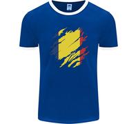 Torn Chad Bandiera Ciad Giorno Calcio Uomo Ringer Fotl