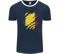 Torn Chad Bandiera Ciad Giorno Calcio Uomo Ringer Fotl