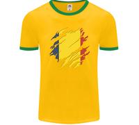 Torn Chad Bandiera Ciad Giorno Calcio Uomo Ringer Fotl