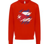 Torn Cuba Bandiera Cubano Giorno Calcio Uomo Felpa Maglione