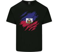 Torn Haiti Bandiera Haitiano Giorno Calcio T-Shirt Ragazzi Ragazze
