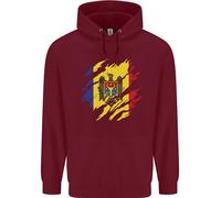 Torn Moldova Bandiera Moldavo Giorno Calcio Uomo Felpa