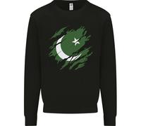 Torn Pakistan Flag Pakistani Day Football Uomo Sweatshirt Jumper