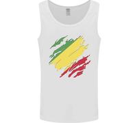 Torn Repubblica Di Il Congo Bandiera Giorno Calcio Uomo Canotta Maglia