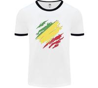 Torn Repubblica Di Il Congo Bandiera Giorno Calcio Uomo Ringer