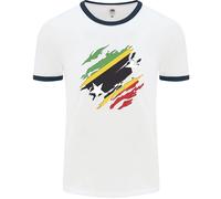 Torn Saint Kitts E Nevis Bandiera Giorno Calcio Uomo Ringer