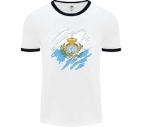 Torn San Marino Bandiera Sammarinese Giorno Calcio Uomo Ringer