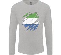 Torn Sierra Leone Bandiera Leonian Giorno Calcio Uomo Maniche